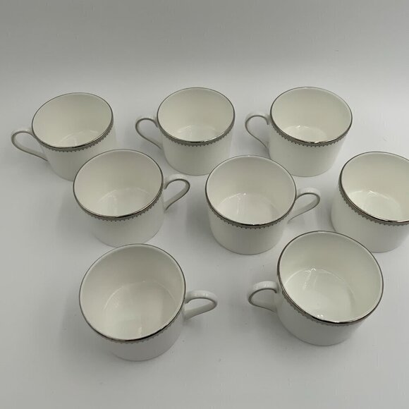 Set of 8 VERA WANG by WEDGWOOD GROSGRAIN CUPS - Picture 4 of 6